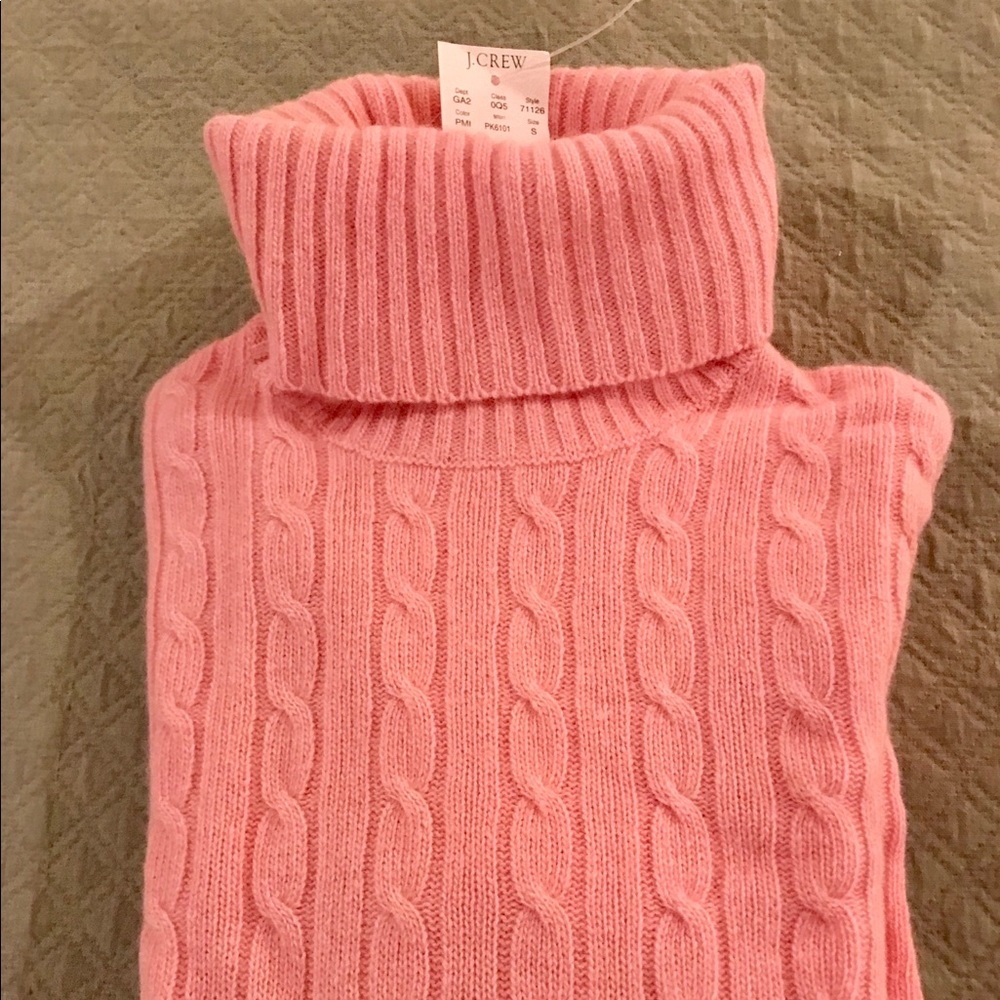 J crew cable knit wool sweater